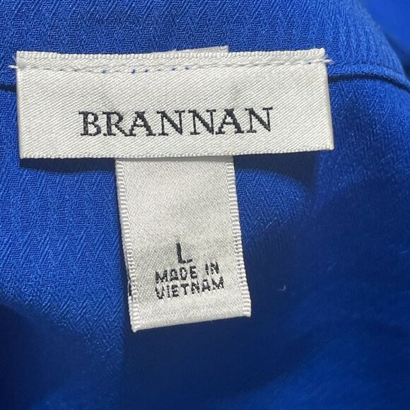 New Brannan Swing Dress Ruffle Hem Cobalt Blue Size L Large - Picture 4 of 7